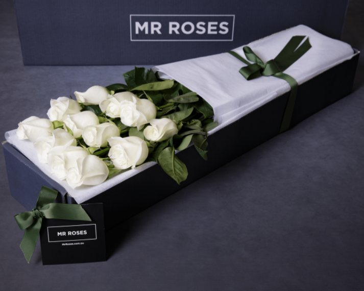 Member-Exclusive Long Stemmed White Roses