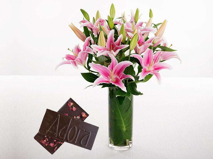 Pink Lilies & Adora Chocolate