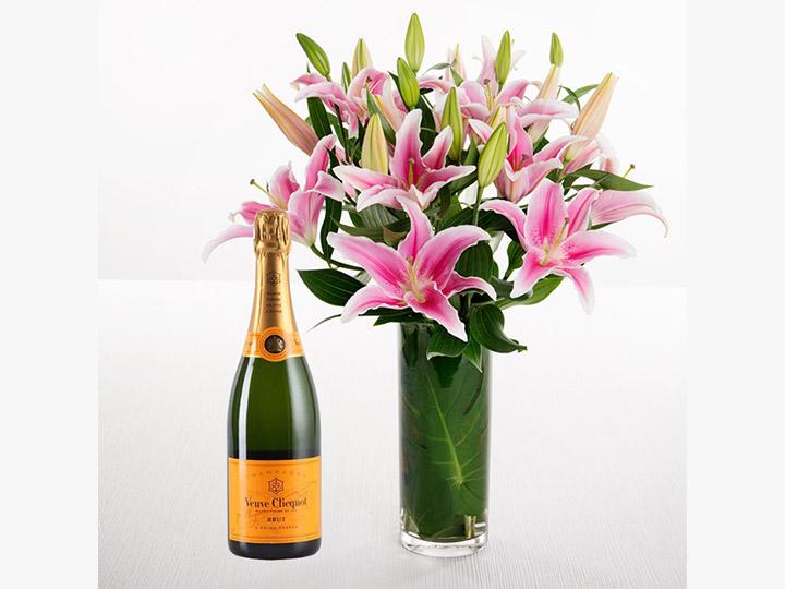 Pink Lilies & Champagne