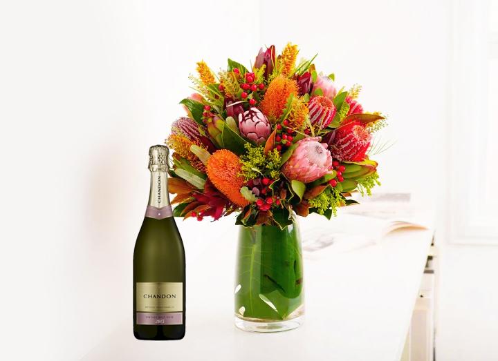 Native Flowers (Large/ Extra Large) & Champagne