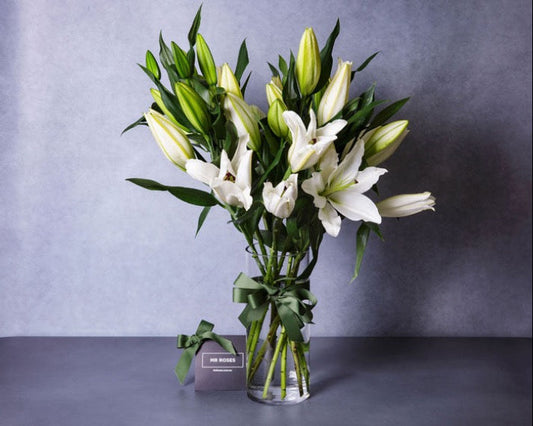 white lilies