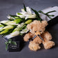 Lilies & Teddy Bear