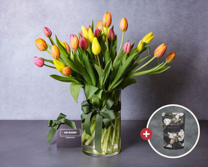 Mother's Day Flowers - Tulips & Pampering Bath Salts