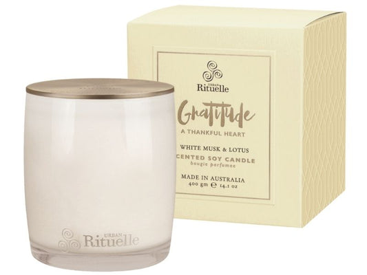 White Musk & Lotus Gratitude Candle