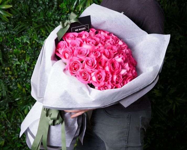 Mother's Day Bouquet - Long Stemmed Pink Roses