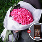 Mother's Day Flowers - Pink Rose Bouquet & Pampering Bath Salts