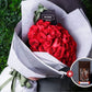 Mother's Day Flowers - Red Rose Bouquet & Pampering Bath Salts
