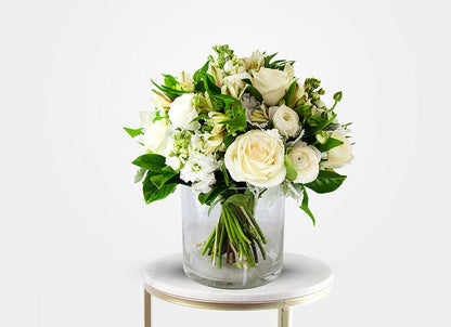 White & Green Posy Bouquets