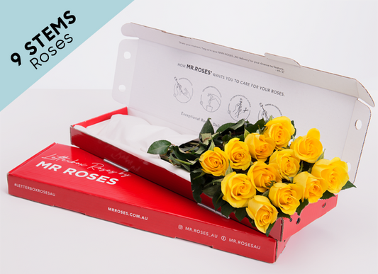 Loving 9 Yellow Roses Gift Box