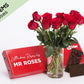 Lucky 8 Red Roses Gift Box & Adora Chocolate