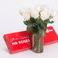 Loving 9 White Cream Roses Gift Box