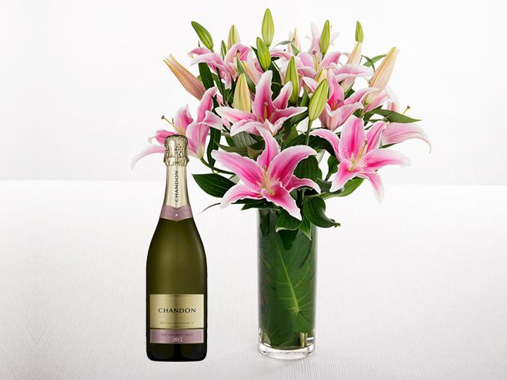 Pink Lilies & Champagne