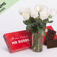 Subtle 6 White Cream Roses Gift Box & Adora Chocolate