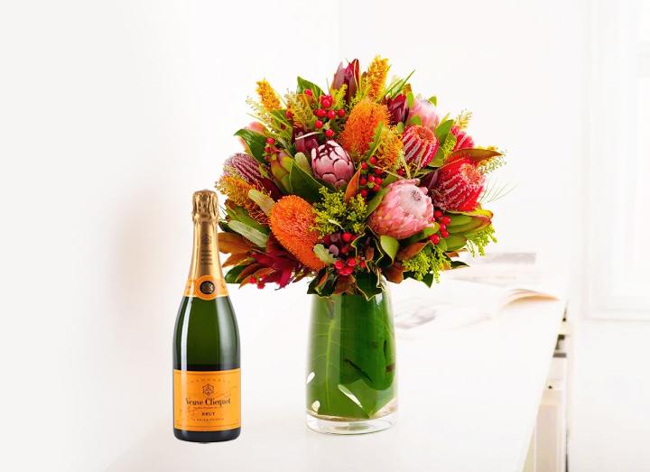 Native Flowers (Large/ Extra Large) & Champagne