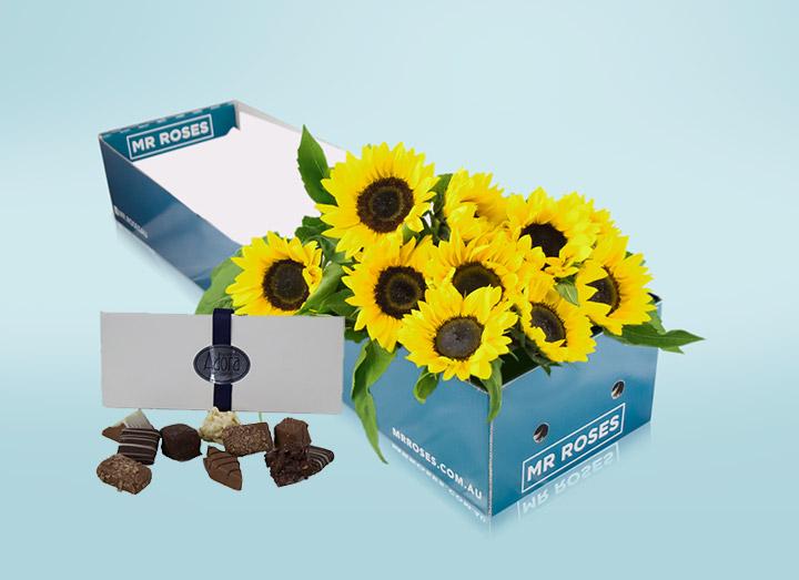 Sunflowers and Adora Chocolate
