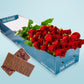 Long Stemmed Red Roses (12 - 36 Flowers) & Chocolates