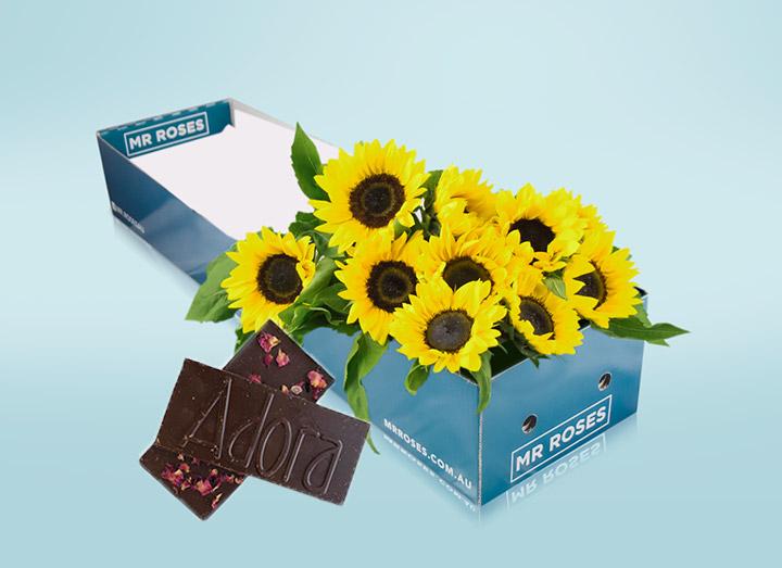 Sunflowers and Adora Chocolate